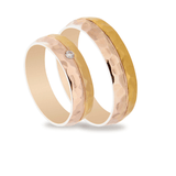 Βέρες Σετ Ροζ Χρυσές - Χρυσές με Ζιργκόν MASCHIO FEMMINA TMF-81 - themelidisjewels