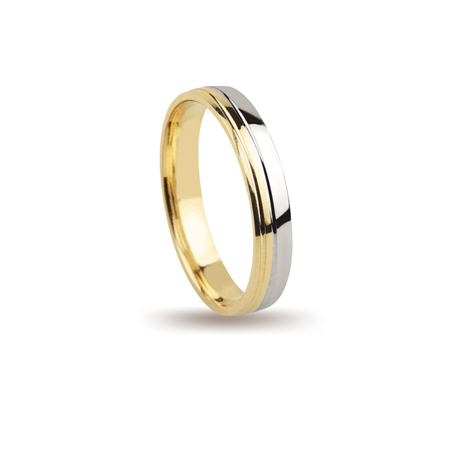 Βέρες Σετ Χρυσές Λευκόχρυσες Λουστράτες MASCHIO FEMMINA 014-E - themelidisjewels