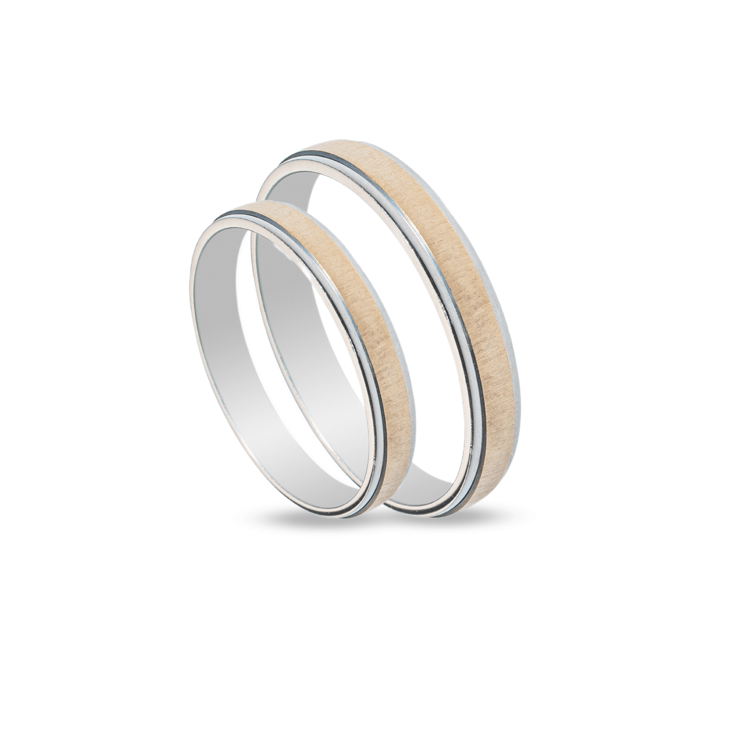 Βέρες Σετ Χρυσές Λευκόχρυσες MASCHIO FEMMINA SL30 - themelidisjewels