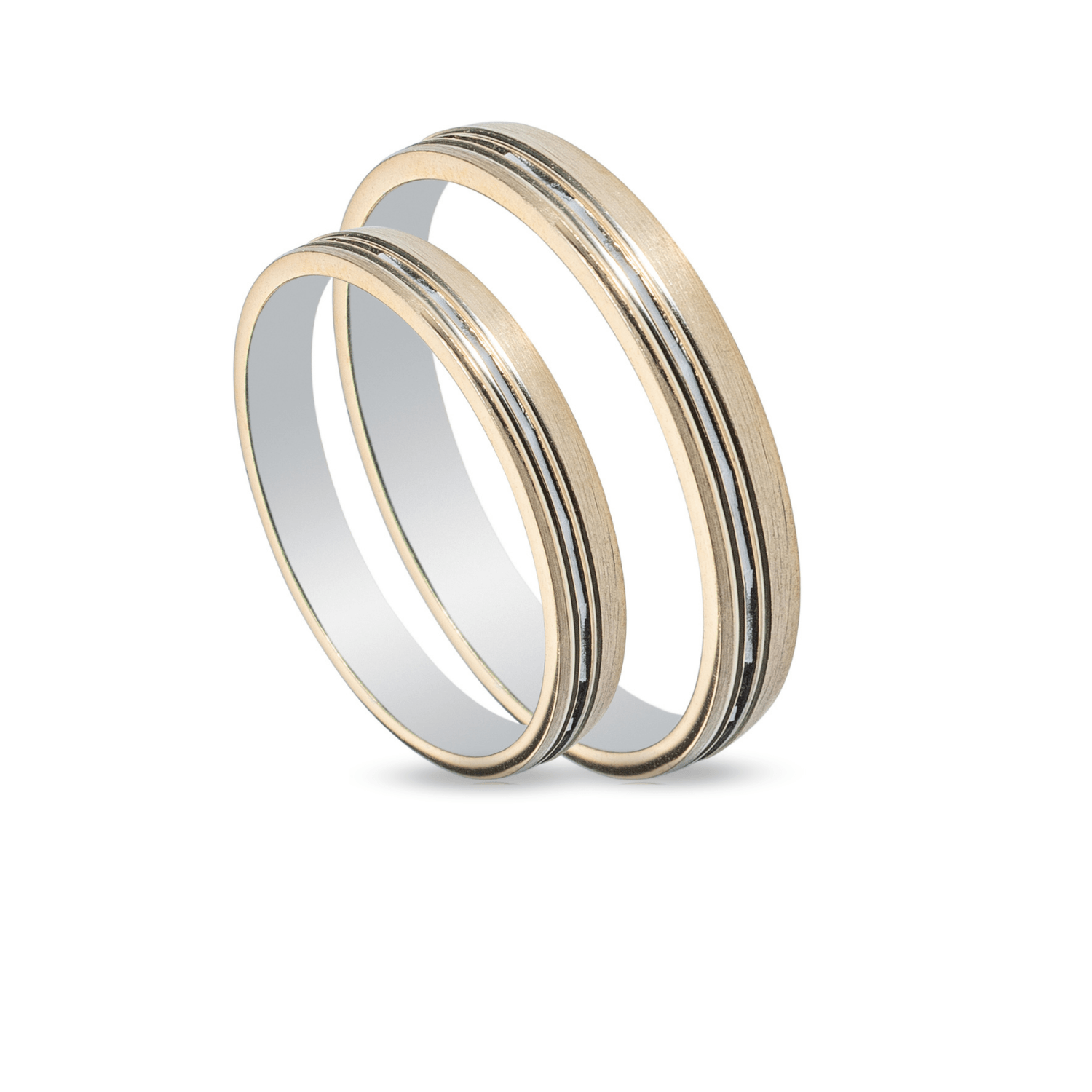 Βέρες Σετ Χρυσές Λευκόχρυσες MASCHIO FEMMINA SL43 - themelidisjewels