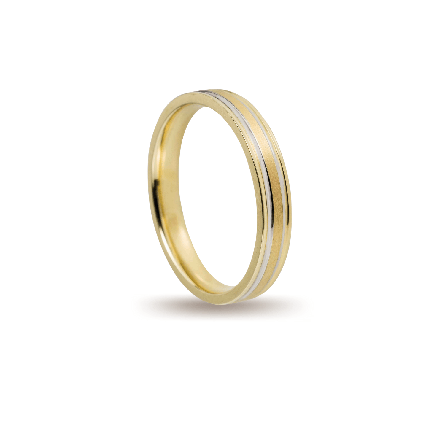 Βέρες Σετ Χρυσές Λευκόχρυσες Ματ MASCHIO FEMMINA 009-E - themelidisjewels