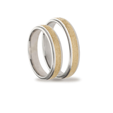 Βέρες Γάμου Δίχρωμες Σαγρέ με Ζιργκόν MASCHIO FEMMINA TMF-15