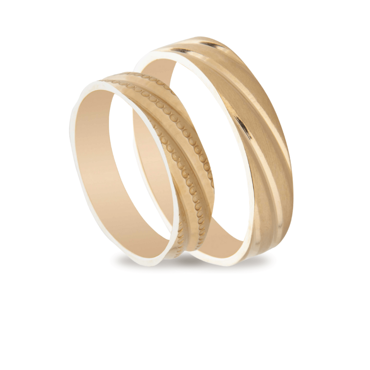 Βέρες Σετ Χρυσές με Σχέδια MASCHIO FEMMINA TMF-89 - themelidisjewels