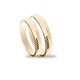 Βέρες Σετ Χρυσές με Σχέδιο MASCHIO FEMMINA SL10 - themelidisjewels