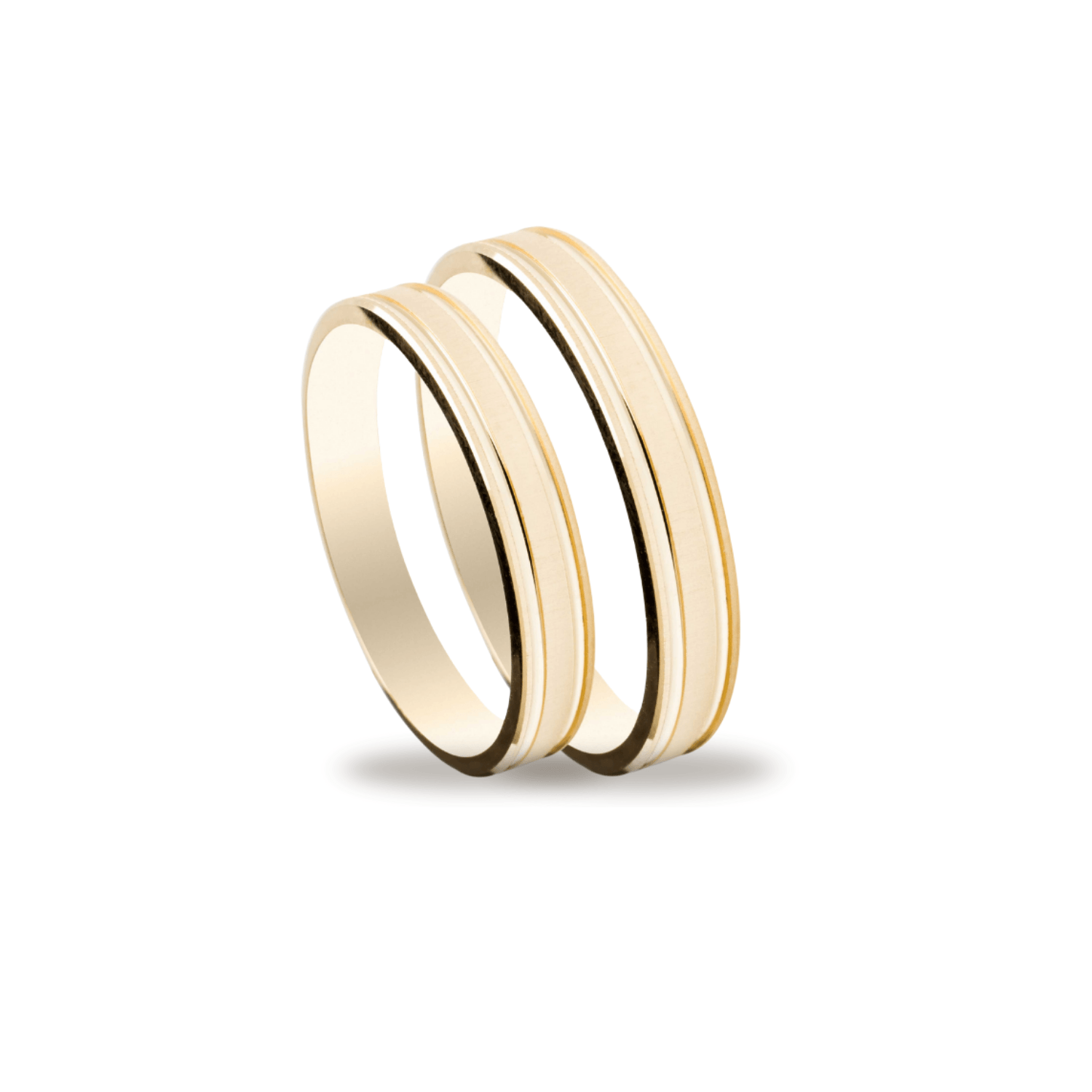 Βέρες Σετ Χρυσές με Σχέδιο MASCHIO FEMMINA SL21 - themelidisjewels