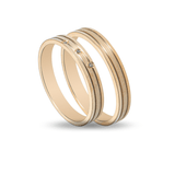 Βέρες Σετ Χρυσές με Ζιργκόν MASCHIO FEMMINA SL87 - themelidisjewels