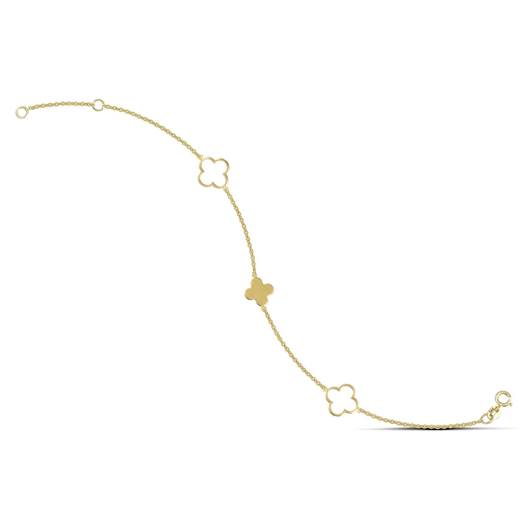 Βραχιόλι χρυσό γυναικείο με σταυρουδάκια - themelidisjewels