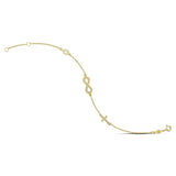 Βραχιόλι χρυσό με άπειρο και σταυρό - themelidisjewels