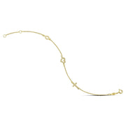 Βραχιόλι χρυσό με καρδιά και σταυρό BT5102.010