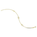 Βραχιόλι χρυσό με καρδιά και σταυρό BT5102.010