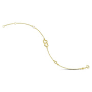 Βραχιόλι χρυσό με καρδιές