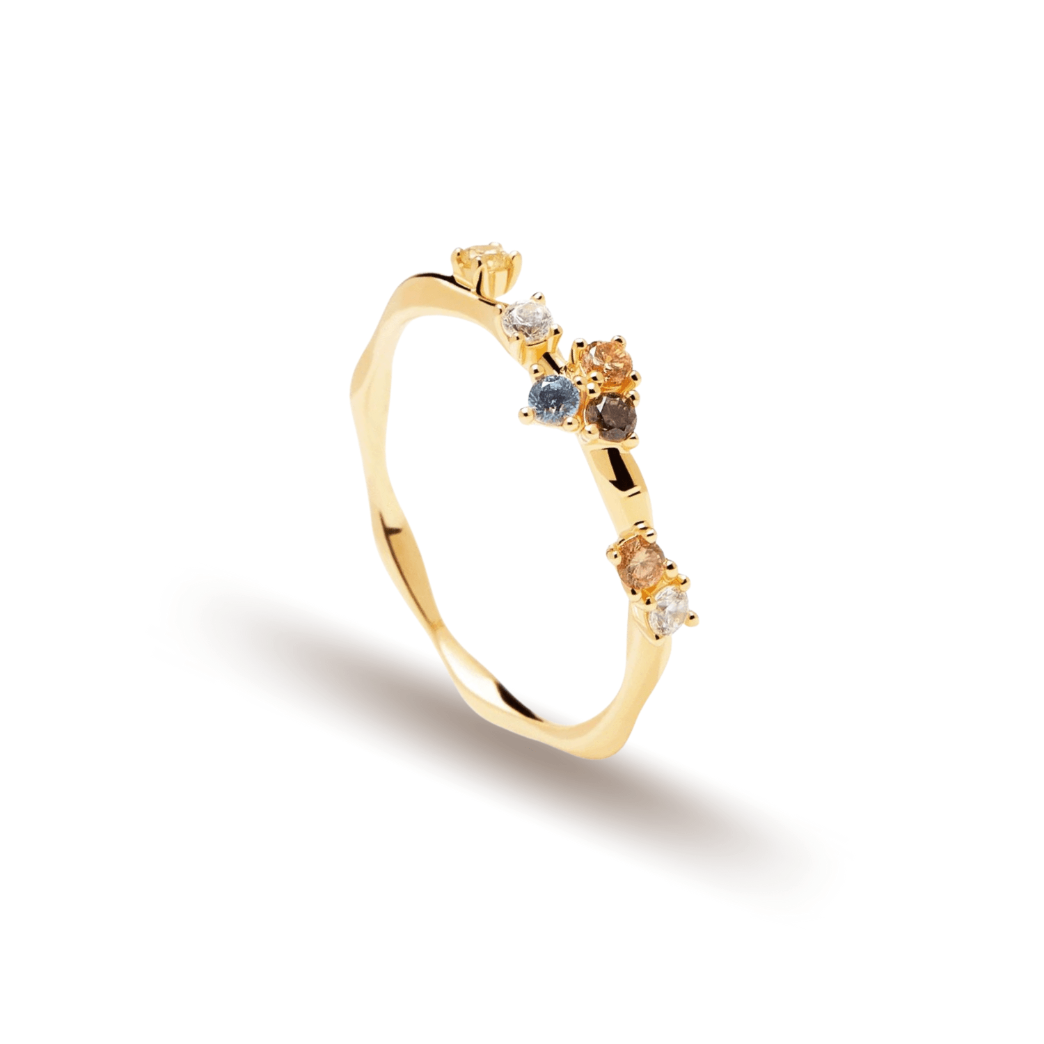 Δαχτυλίδι Five Ασήμι 925 Επιχρυσωμένο PDPAOLA AN01-210-14 - themelidisjewels