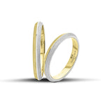 Δίχρωμες Βέρες Γάμου Χρυσές & Λευκόχρυσες 3mm Ματ WR143