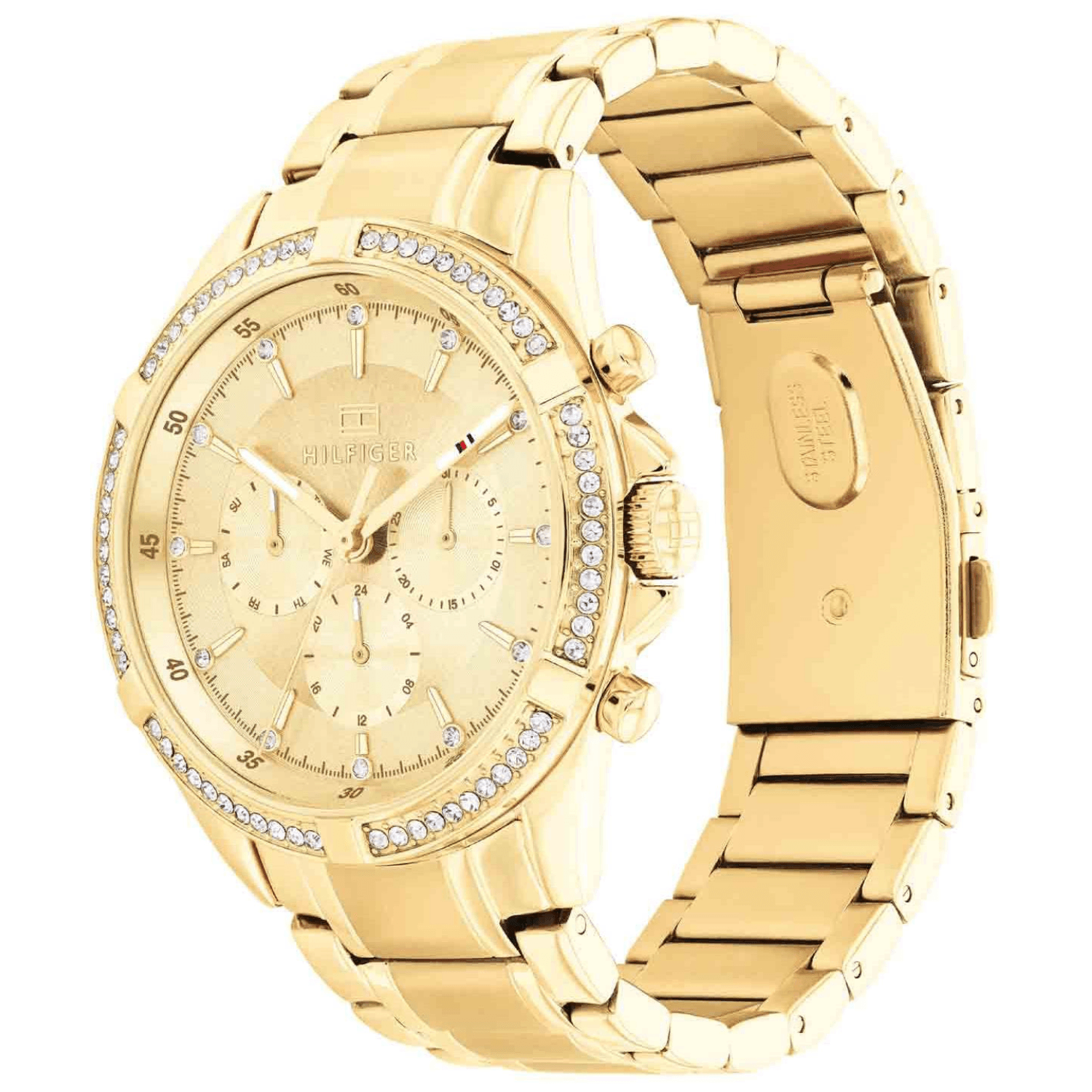 Γυναικείο ρολόι Tommy Hilfiger Kenzie 1782556  με χρυσό ατσάλινο μπρασελέ και χρυσό καντράν διαμέτρου 40mm με ζιργκόν.