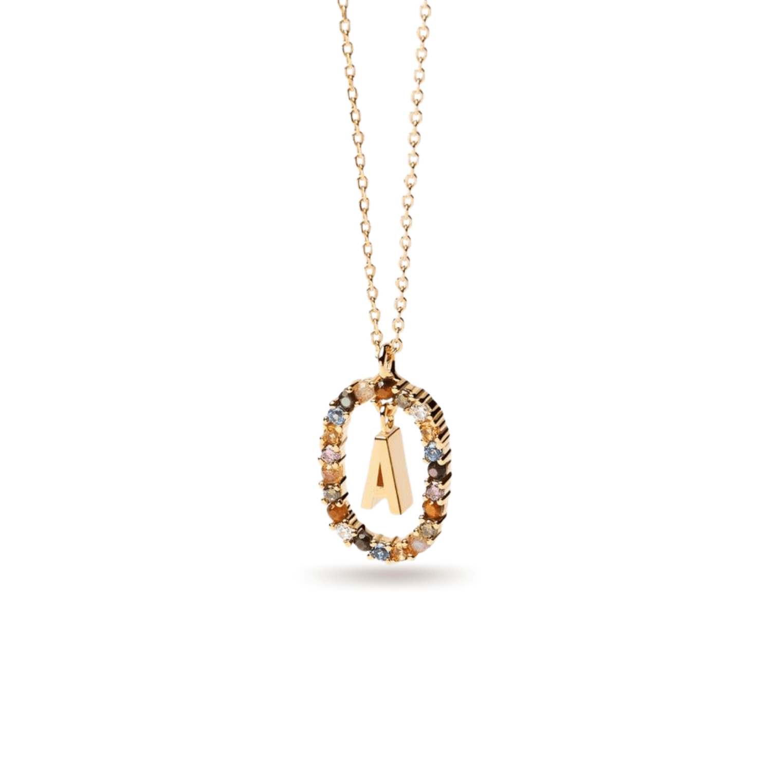Κολιέ ασημένιο 925 μονόγραμμα PDPAOLA - themelidisjewels