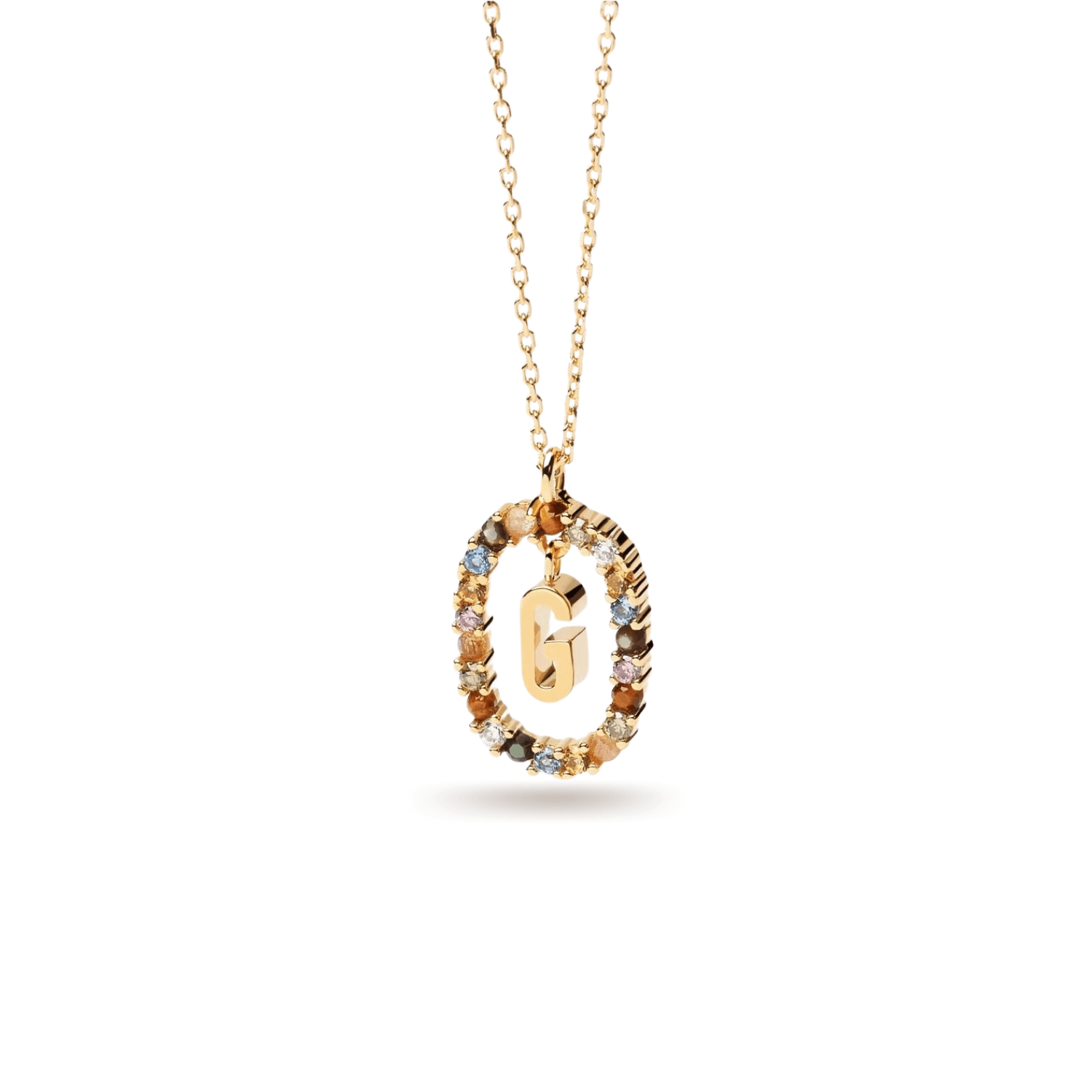 Κολιέ ασημένιο 925 μονόγραμμα PDPAOLA - themelidisjewels