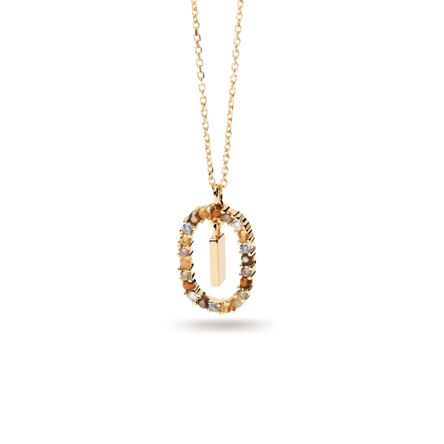 Κολιέ ασημένιο 925 μονόγραμμα PDPAOLA - themelidisjewels