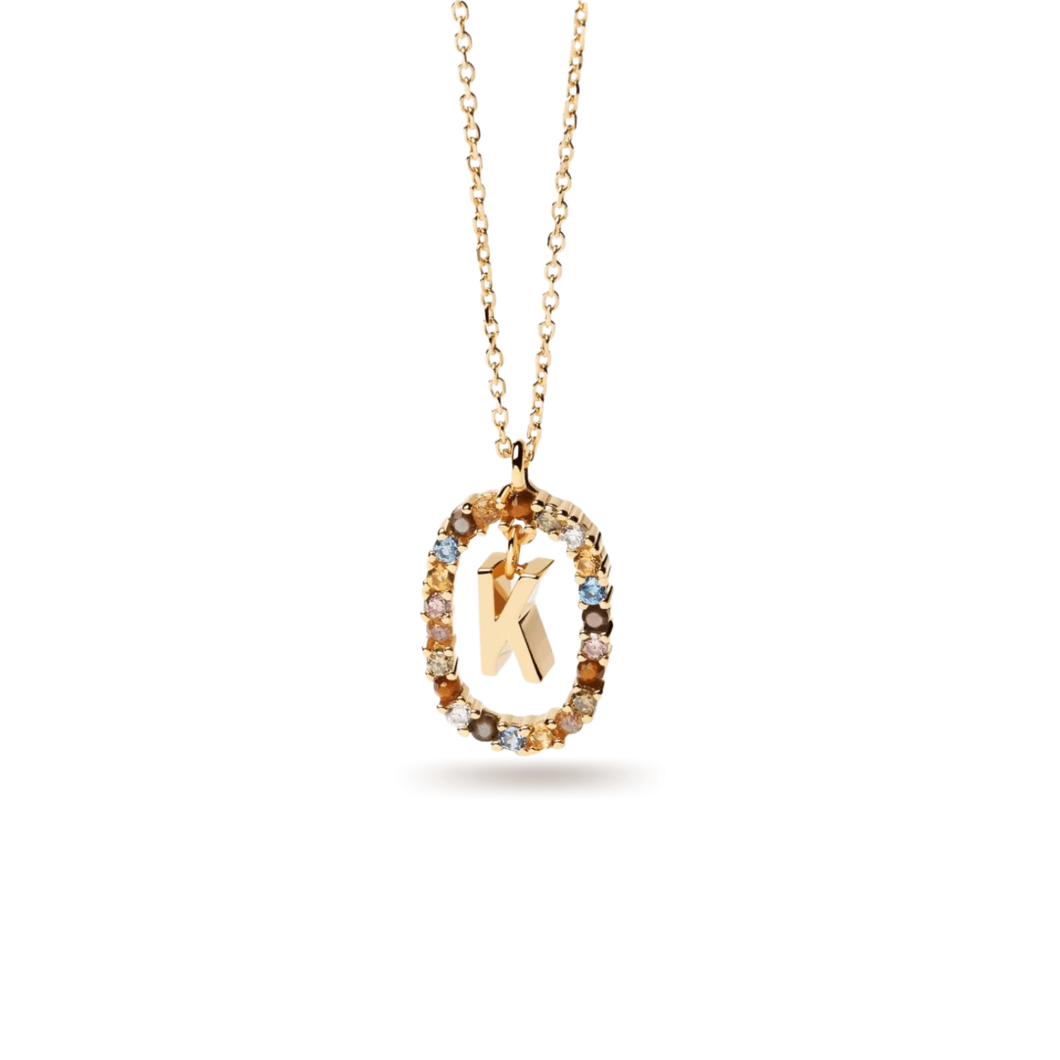 Κολιέ ασημένιο 925 μονόγραμμα PDPAOLA - themelidisjewels