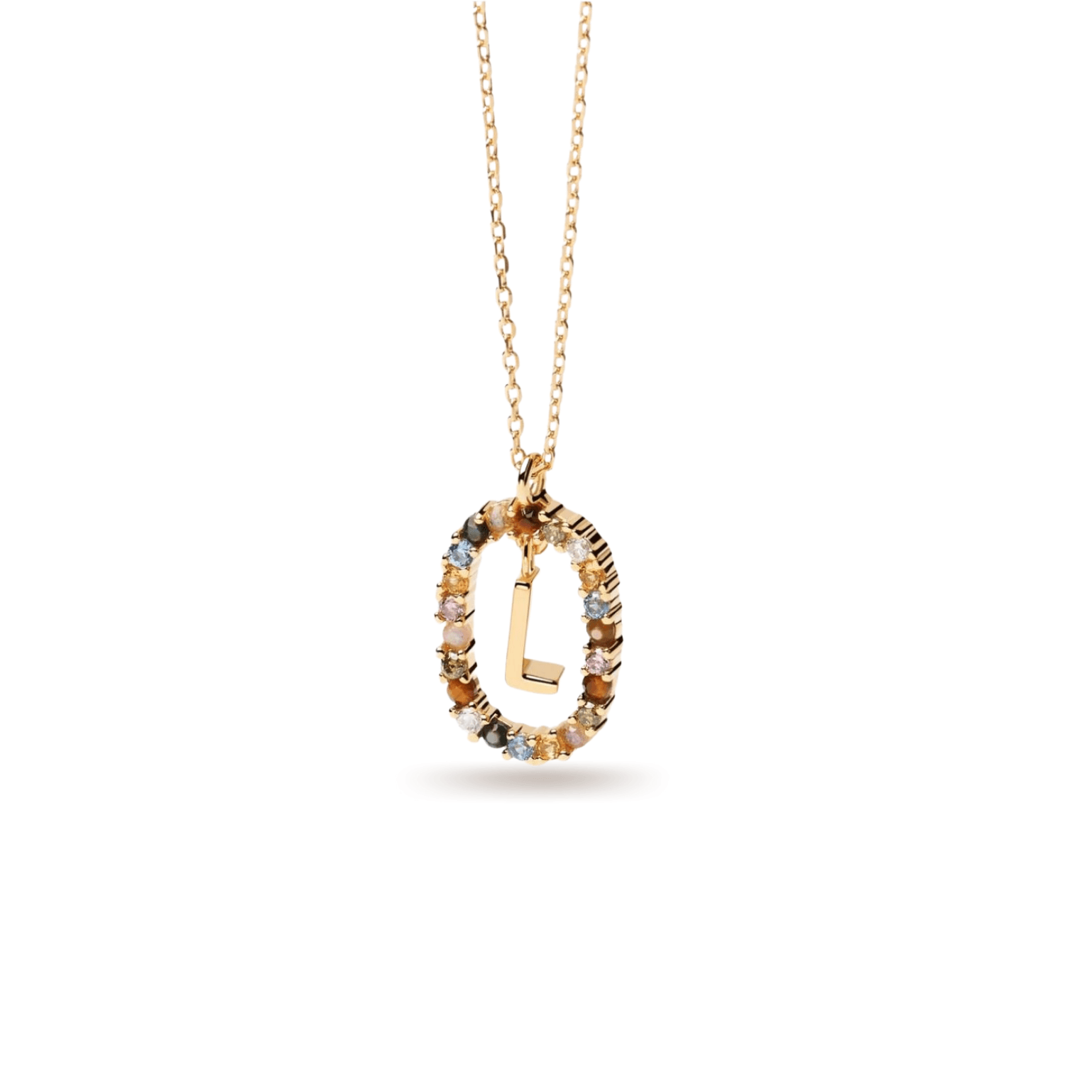 Κολιέ ασημένιο 925 μονόγραμμα PDPAOLA - themelidisjewels