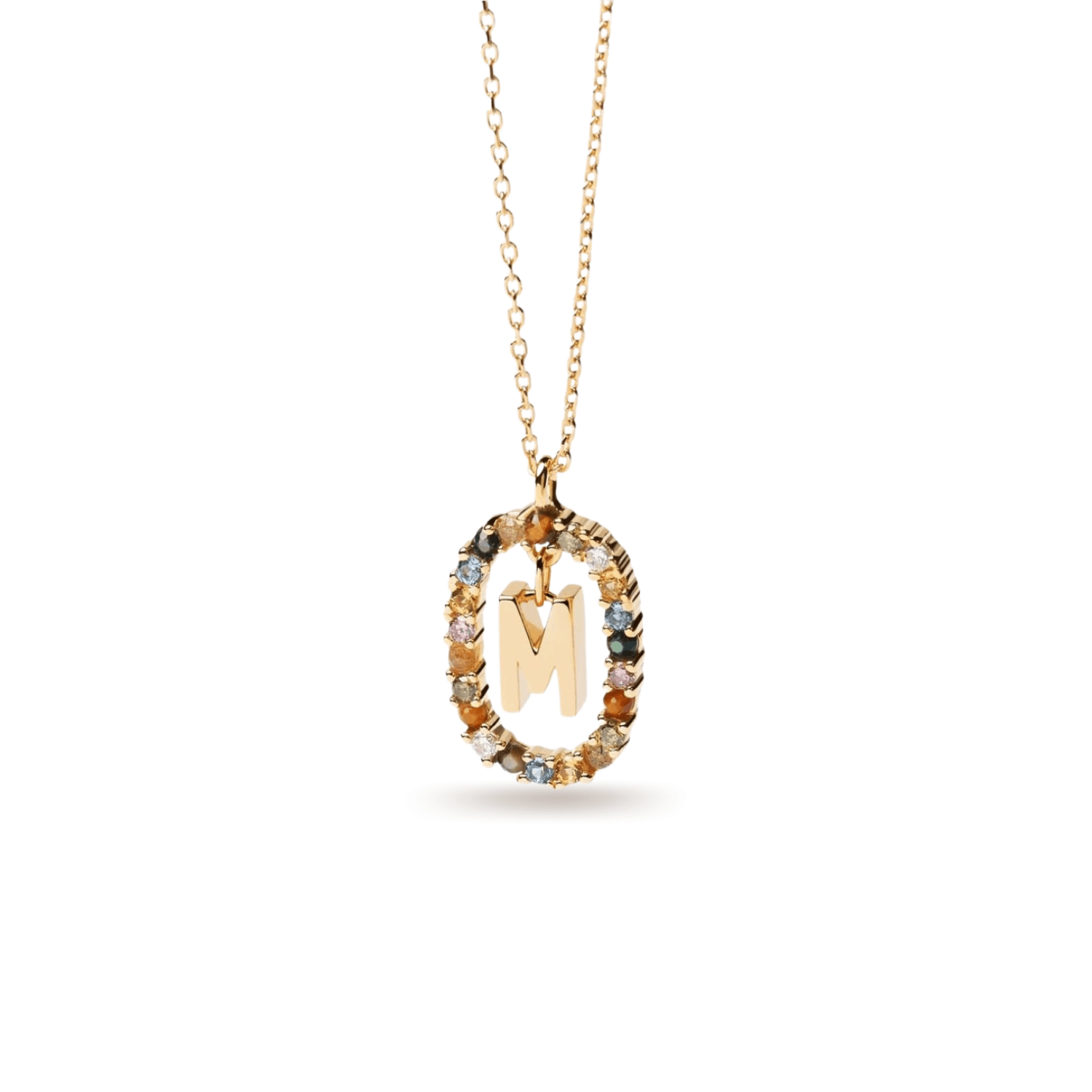 Κολιέ ασημένιο 925 μονόγραμμα PDPAOLA - themelidisjewels