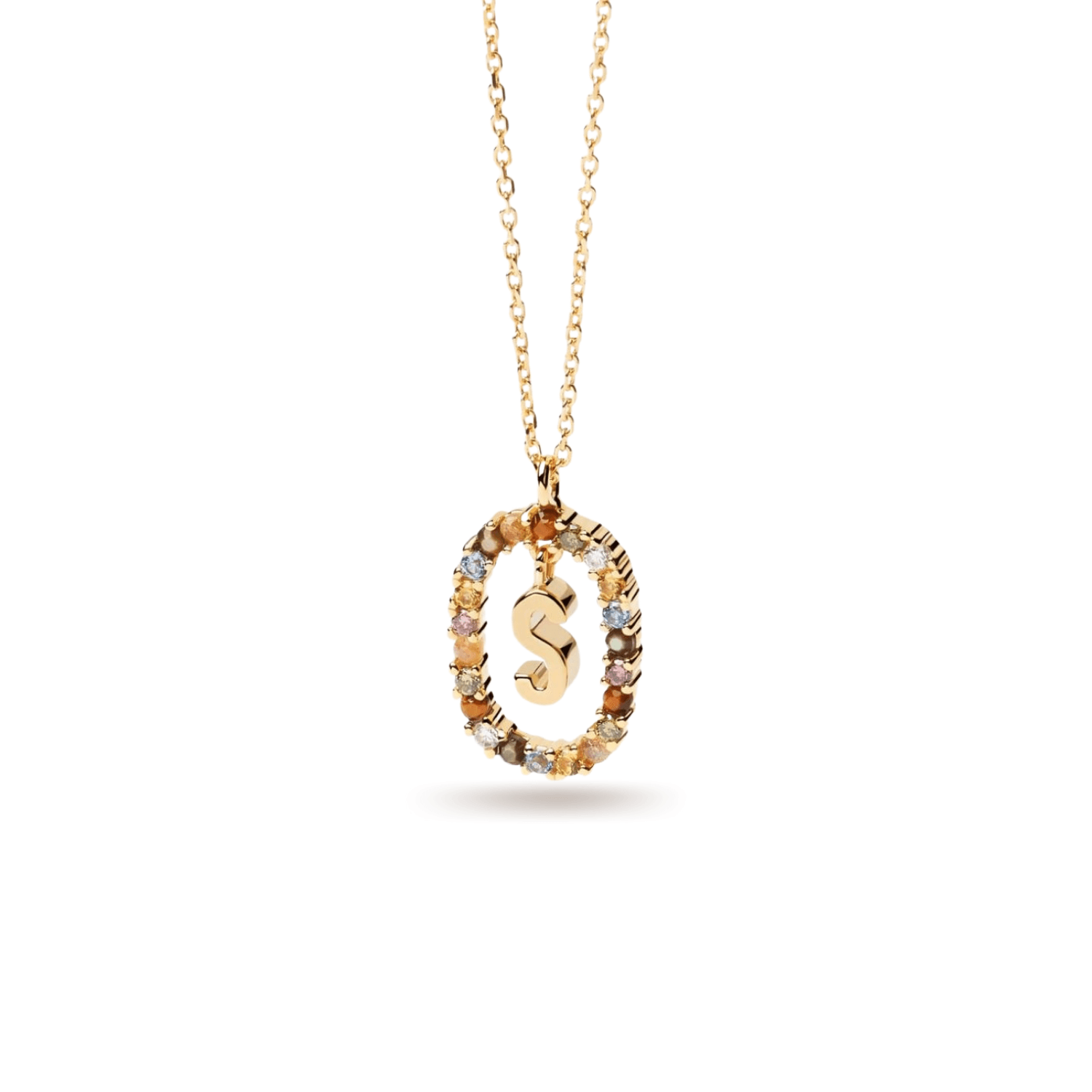 Κολιέ ασημένιο 925 μονόγραμμα PDPAOLA - themelidisjewels
