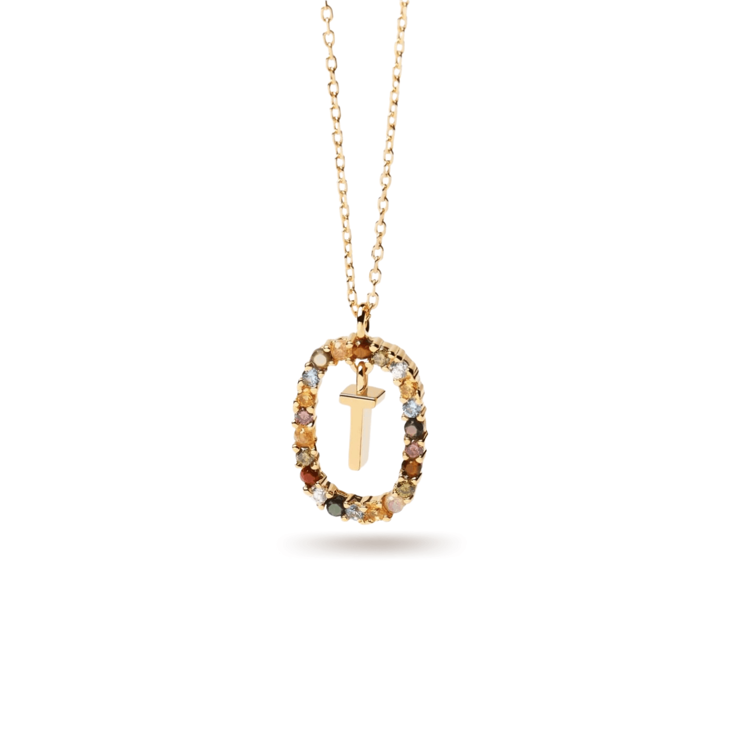 Κολιέ ασημένιο 925 μονόγραμμα PDPAOLA - themelidisjewels