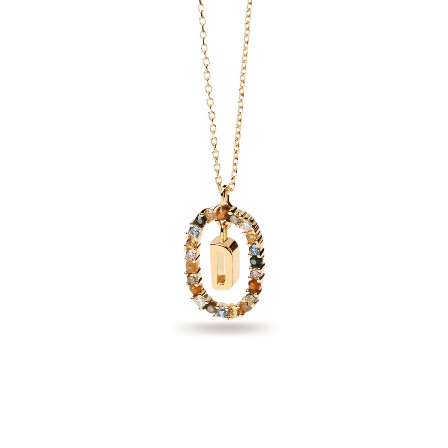 Κολιέ ασημένιο 925 μονόγραμμα PDPAOLA - themelidisjewels