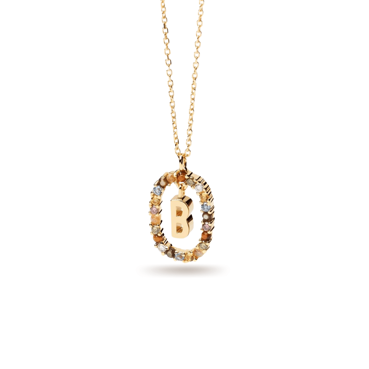 Κολιέ ασημένιο 925 μονόγραμμα PDPAOLA - themelidisjewels