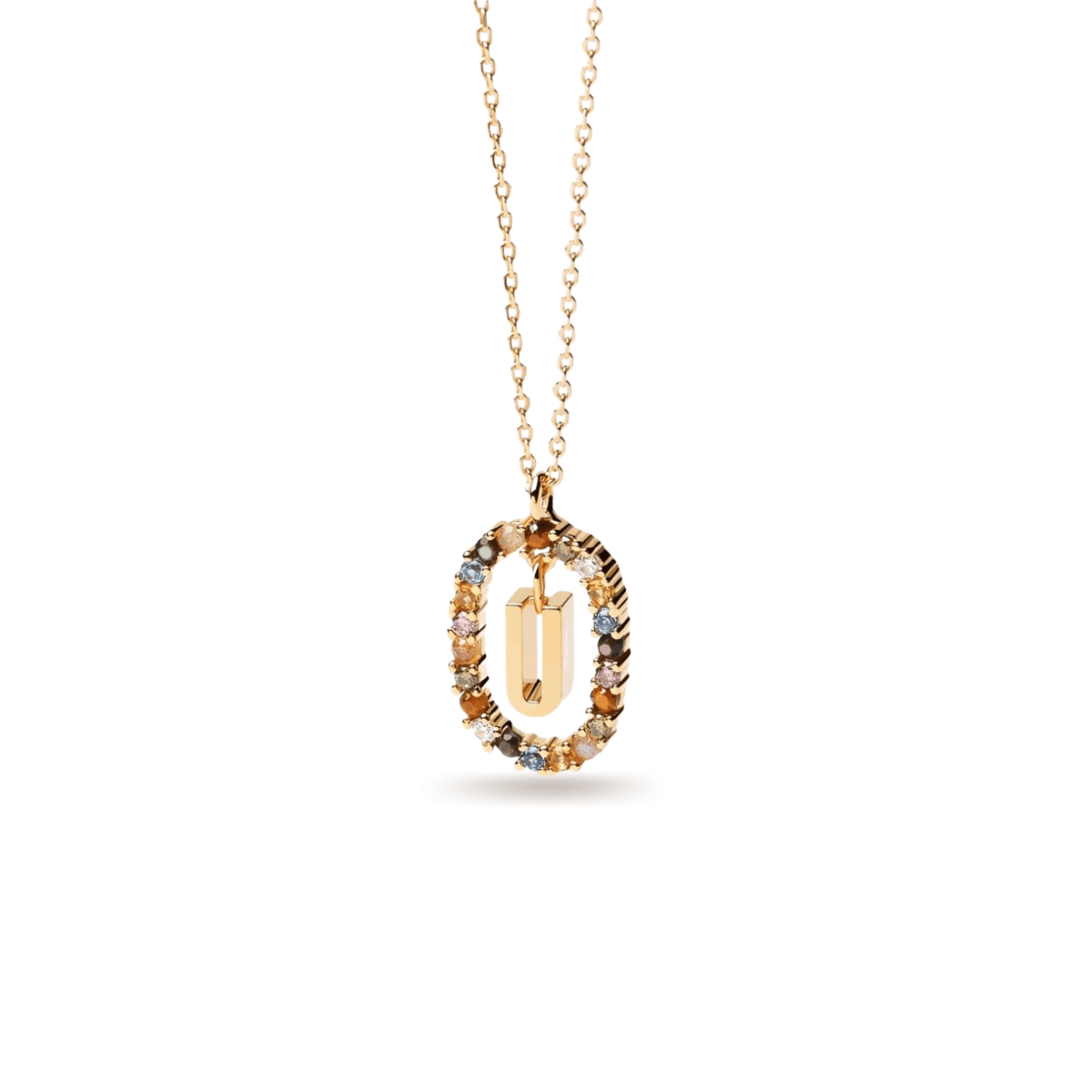 Κολιέ ασημένιο 925 μονόγραμμα PDPAOLA - themelidisjewels
