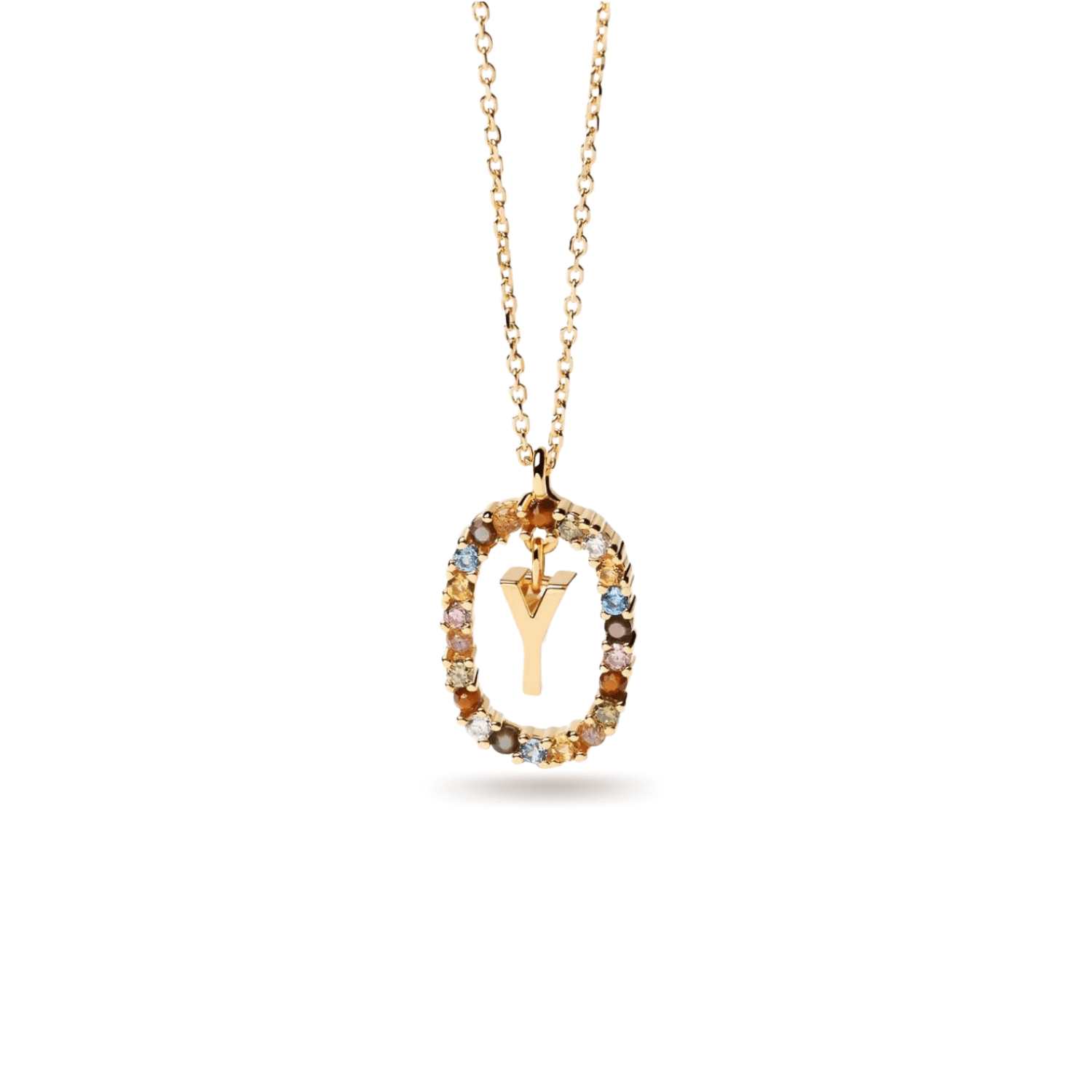 Κολιέ ασημένιο 925 μονόγραμμα PDPAOLA - themelidisjewels
