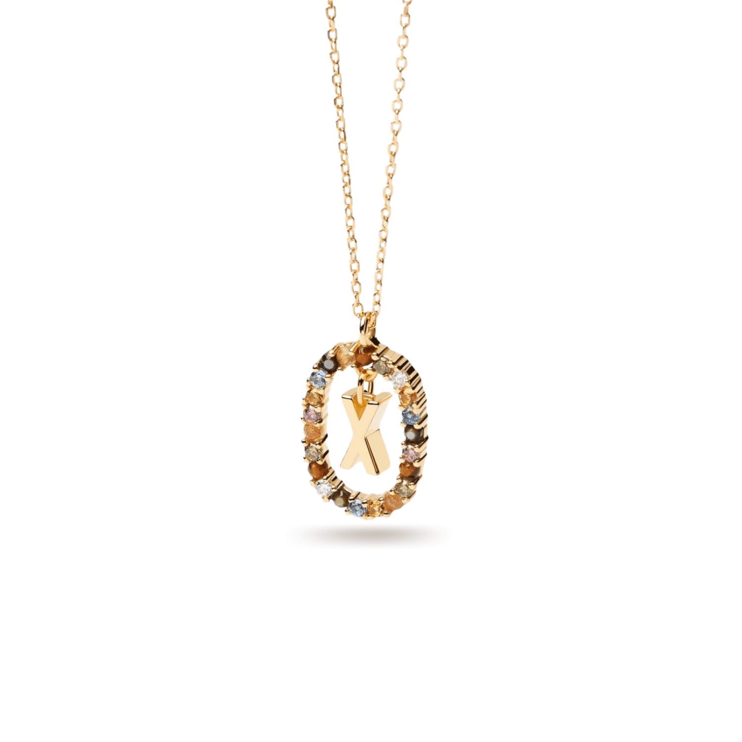 Κολιέ ασημένιο 925 μονόγραμμα PDPAOLA - themelidisjewels