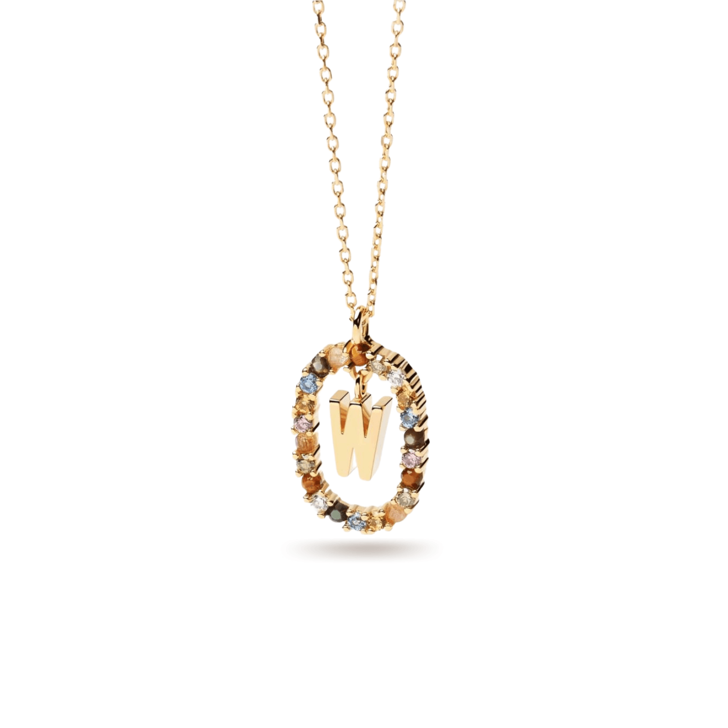 Κολιέ ασημένιο 925 μονόγραμμα PDPAOLA - themelidisjewels