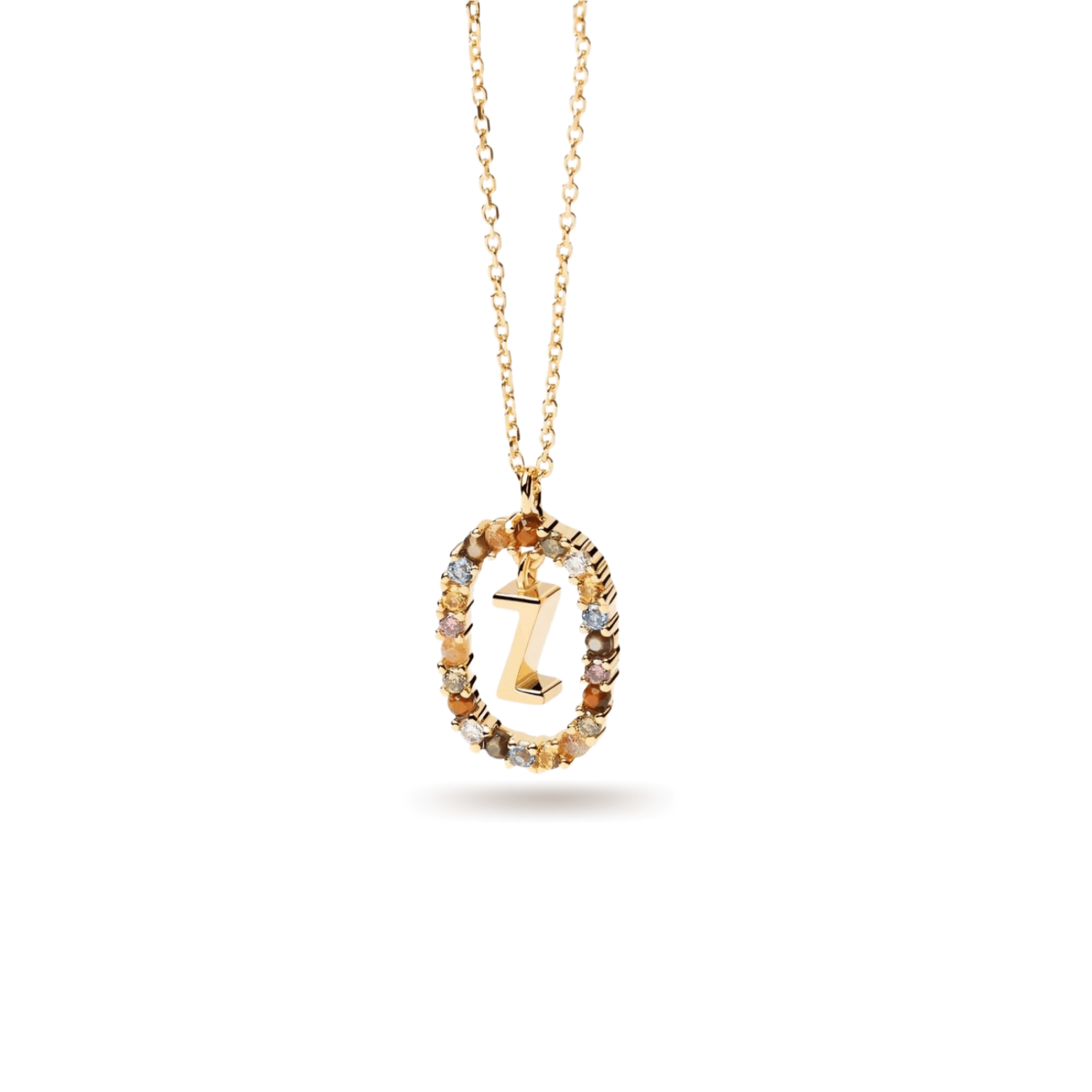 Κολιέ ασημένιο 925 μονόγραμμα PDPAOLA - themelidisjewels