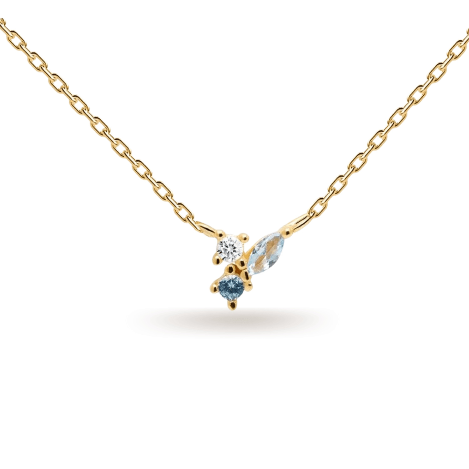 Κολιέ Midnight Blue Επιχρυσωμένο Ασήμι 925 PDPAOLA CO01-176-U - themelidisjewels