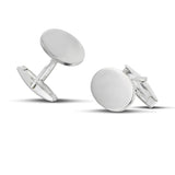 Στρογγυλά ανδρικά μανικετόκουμπα από ασήμι 925.