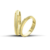 Μοντέρνες Βέρες Γάμου Χρυσές Τρίεδρες 3.5mm WR037