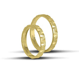 Μοντέρνες Βέρες Γάμου Χρυσές Με Αμμοβολή & Σχέδιο 3.3mm WR033