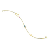 Παιδικό βραχιόλι χρυσό με ματάκι, σταυρό και καρδιά