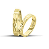 Πρωτότυπες Βέρες Γάμου Χρυσές 4mm με Ματ & Λουστρέ Σχέδια WR141