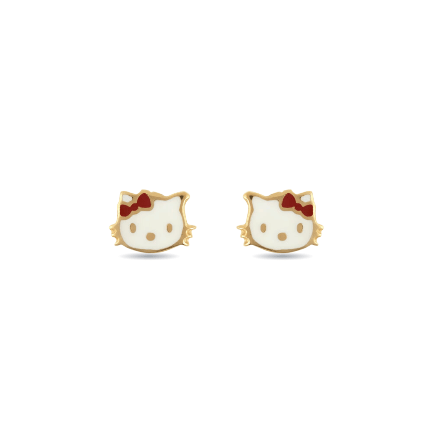 Σκουλαρίκια παιδικά χρυσά Κ14 Hello Kitty