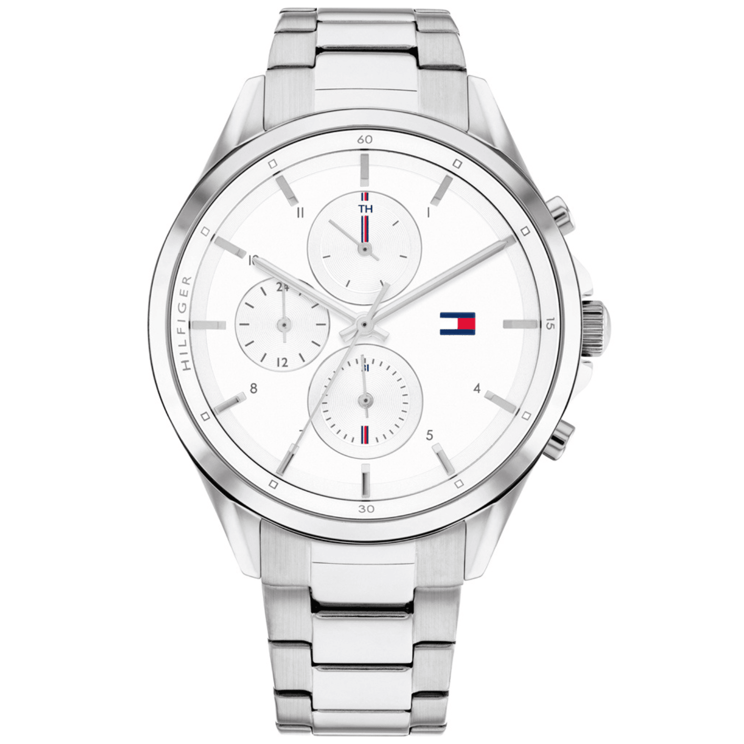 Γυναικείο ρολόι Tommy Hilfiger Stella 1782435 με ασημί ατσάλινο μπρασελέ και άσπρο καντράν διαμέτρου 38mm.