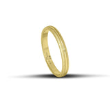 Βέρες Γάμου Χρυσές 2.5mm Ματ με Λουστρέ Γραμμή WR085