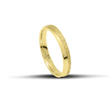 Βέρες Γάμου Χρυσές με Διαγώνιο Χάραγμα 3.5mm Σφυρήλατες Με Αμμοβολή WR355