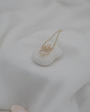 Χρυσό κολιέ Κ14 καρδιά με κορώνα και πέτρες NL0703.019