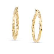 Χρυσά σκουλαρίκια κρίκοι Κ14 στριφτοί EG2903.181