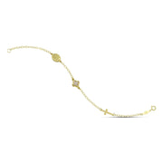 Χρυσό βραχιόλι παιδικό Κ9 με κωνσταντινάτο