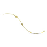 Χρυσό βραχιόλι παιδικό Κ9 με κωνσταντινάτο