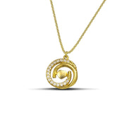 Χρυσό κολιέ Κ9 με καρδιά