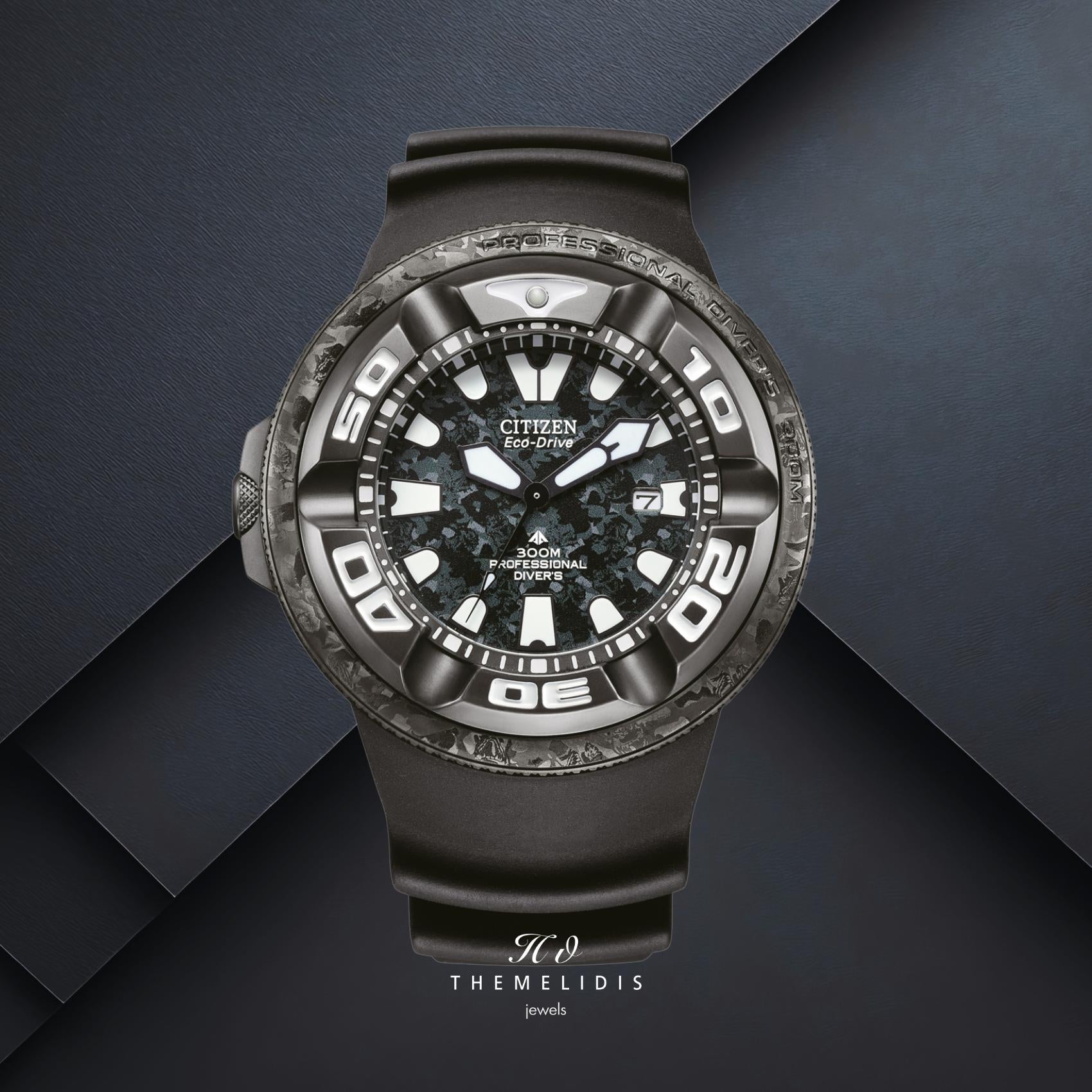 Citizen Promaster Professional Diver 300 Godzilla BJ8056-01E με μαύρο καντράν 48mm.