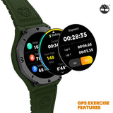 Ρολόι Smartwatch Timberland Trail Force S2 TDIGB0089803 Με Πράσινο Λουράκι Σιλικόνης